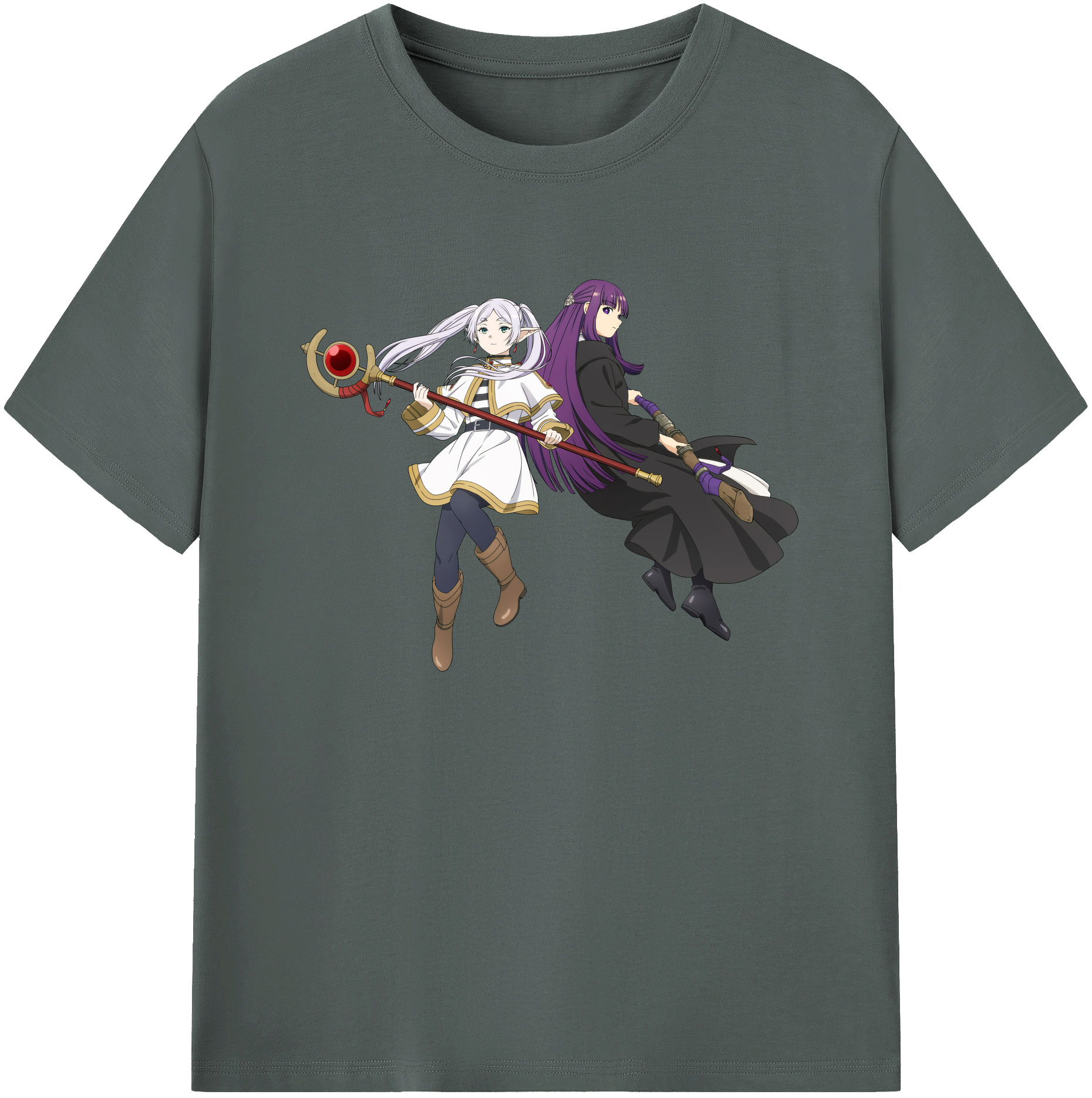 （画像用） 葬送のフリーレン Frieren 綿100％ メンズ半袖Tシャツ｜肌触りやわらか＆通気性